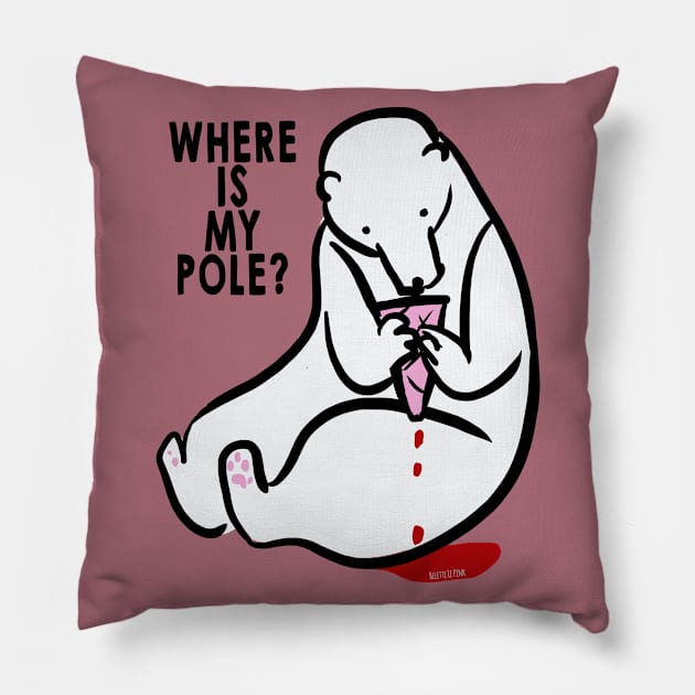 Where is my pole? #1 Pillow by belettelepink