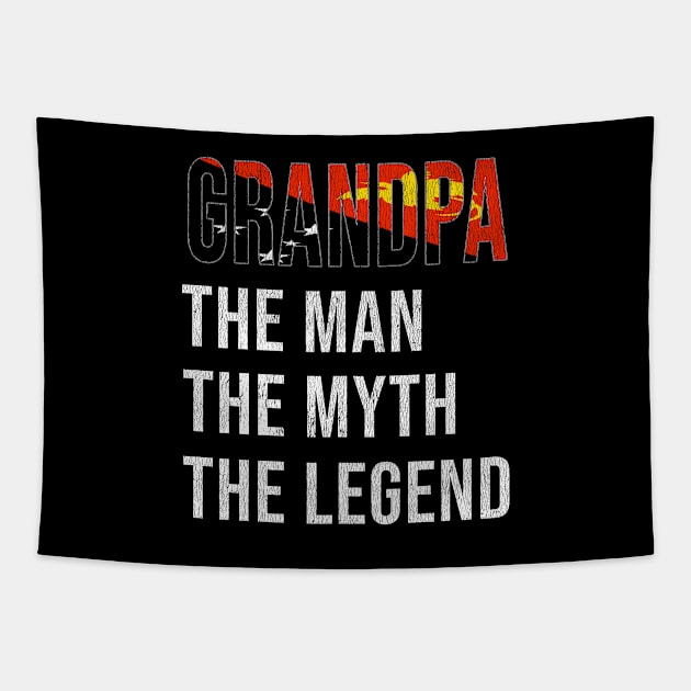 Grand Father Papua New Guinean Grandpa The Man The Myth The Legend - Gift for Papua New Guinean Dad With Roots From  Papua New Guinea Tapestry by Country Flags