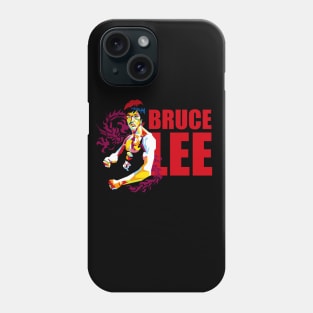 Bruce Lee with colorful pop art Phone Case
