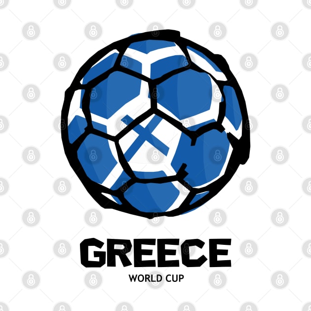 Greece Football Country Flag by KewaleeTee