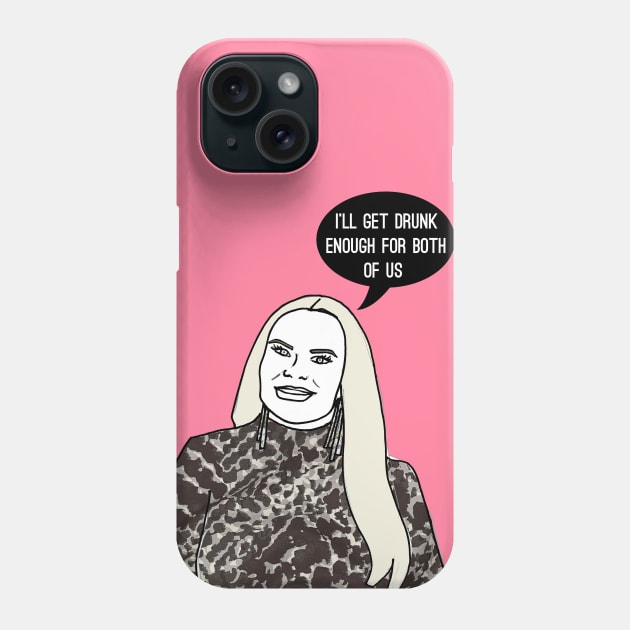 Drunk Enough Phone Case by Katsillustration