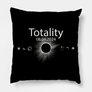 totality solar eclipse  8 April 2024 in Usa Pillow