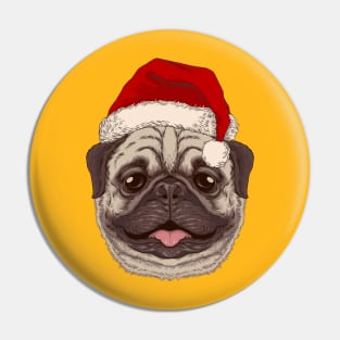 santa pug Pin