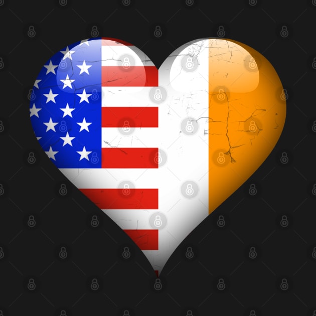 Half American Half Irish - Gift for Irish From Ireland by Country Flags