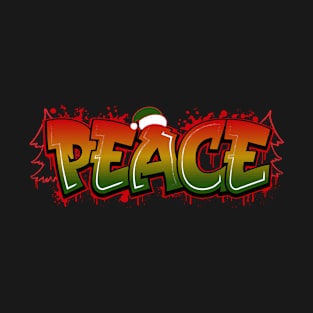 Peace Graffiti T Shirt Design for Christmas T-Shirt