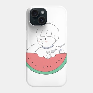 Cute Watermelon Fruit Boy Phone Case