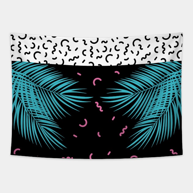 Memphis Pattern 50 / 80s Retro Tapestry by Studio Memphis Waves