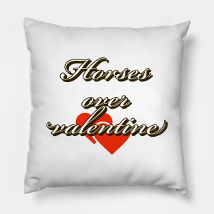 Horses over valentine Pillow