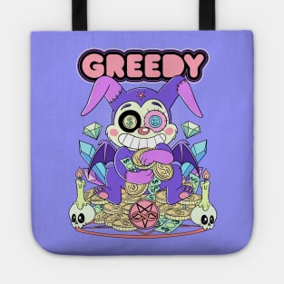 Cute Kawaii Mammon Greedy Money Pastel Bubble Goth Art Tote