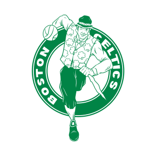 Boston Celtics Mascot Fan art green line T-Shirt