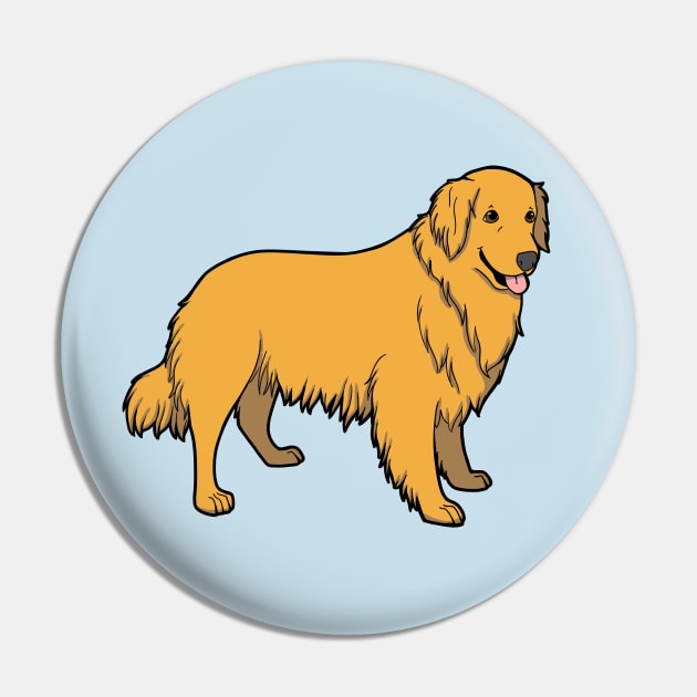 Golden Retriever Gold Pin by Adastumae