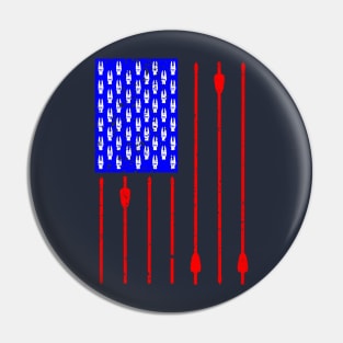 Archery American Flag Pin