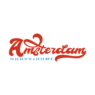 Amsterdam Script GPS T-Shirt