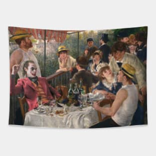 Renoir Luncheon at the Boating Party featuring Scary Clown Villain Tapestry