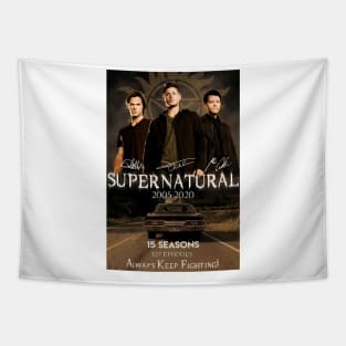 Supernatural 15 Seasons 327 Episodes Always Keep Fighting for Ma Tapestry