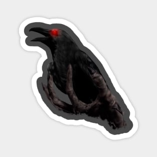 Raven in demon hand Magnet