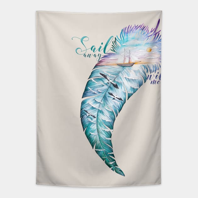 Sail away with me Tapestry by ruta13art