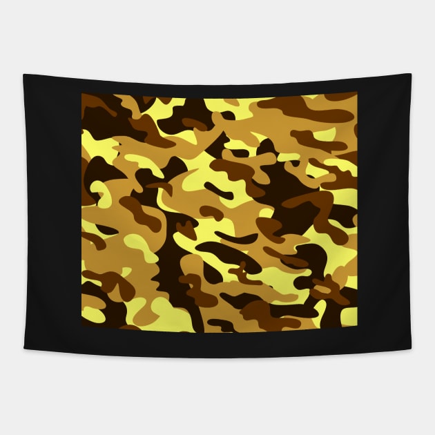 Camouflage Brown Tapestry by TheArtism