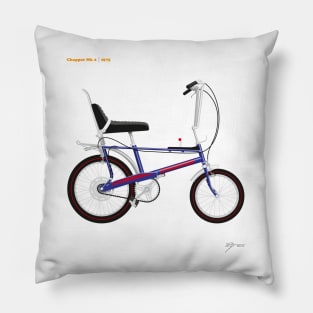 Classic Raleigh Chopper Mk 2 (Ultra Violet) Pillow