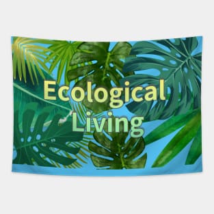 Eco-local living,palm treesummer, summertime, summer season Tapestry
