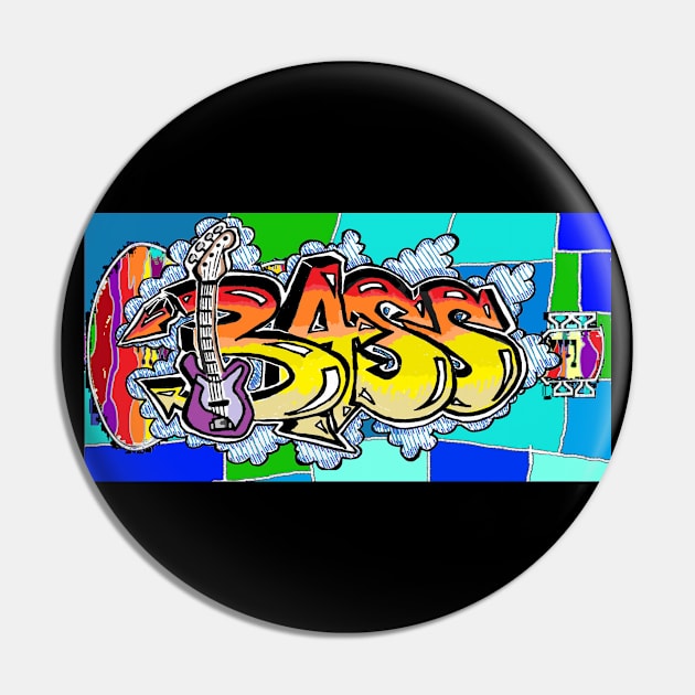 bass sticker blue 24 Pin by LowEndGraphics