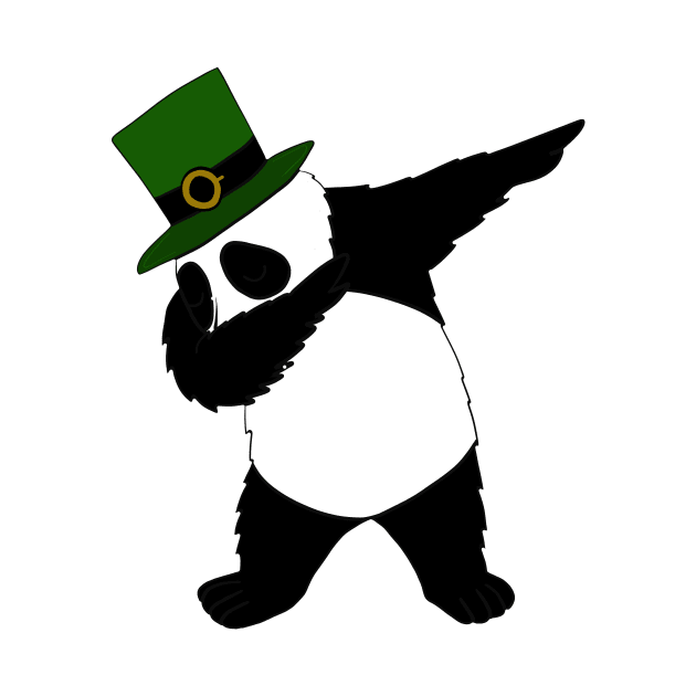 st patricks day Panda Dab Dabbing Funny Animal by dukito