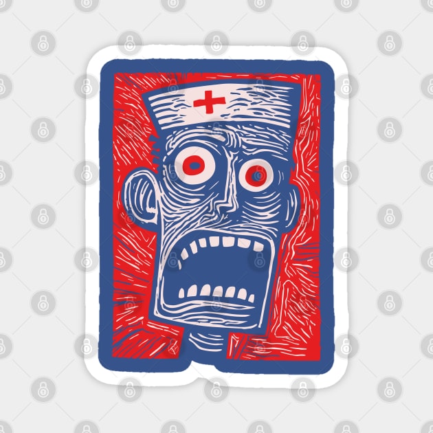 Zombie Doctor | Undead Healthcare Worker Magnet by TuncGK