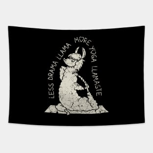 Less Drama More Yoga Llama Tapestry