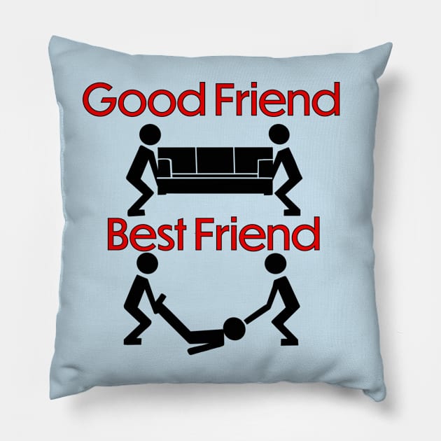 Good Friend v Best Friend Pillow by ART by RAP