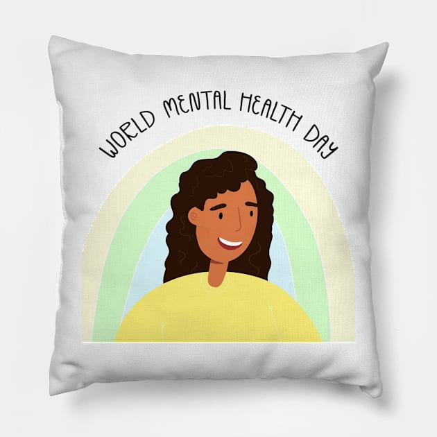 World mental health day Pillow by PRINT-LAND