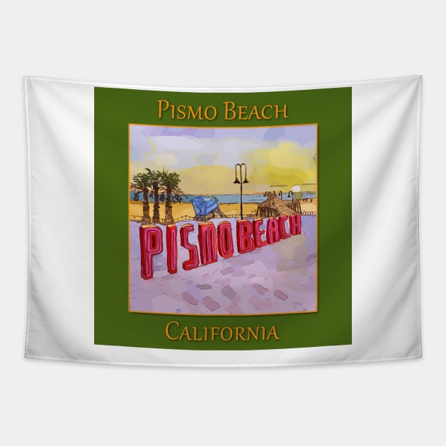 Pismo Beach California Tapestry by WelshDesigns