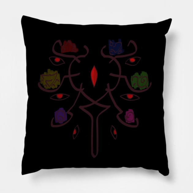 Dark Eyes Pillow by DanteMGalileo