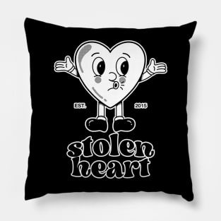 Stolen Heart Black And White Artwork Pillow