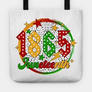 Juneteenth Dalmatian Dots, Juneteenth 1865, Freedom, Equality Awareness, Black History Month Tote