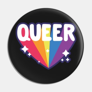 Queer Rainbow LGBTQ Pride Gay Proud Pin