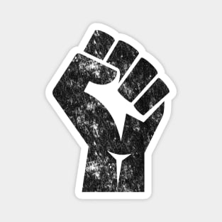 Big Black Raised Fist Salute of Unity Solidarity Resistance Magnet