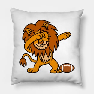 Dab dabbing lion rugby American football funny Pillow