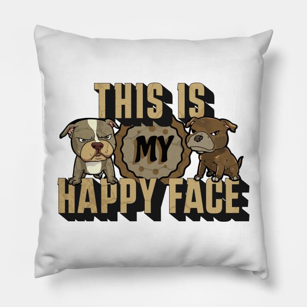 This is my happy face! Pillow by WarpedReality