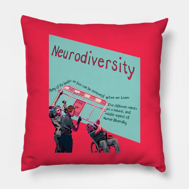 Neurodiversity Pillow by LondonAutisticsStandingTogether