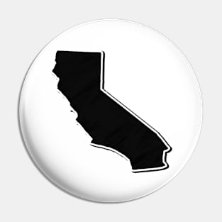 Black California Outline Pin