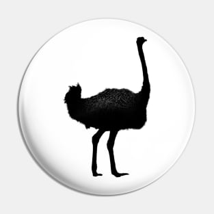 'Vintage Ostrich Graphic' Adorable Bird Lover Gift Pin