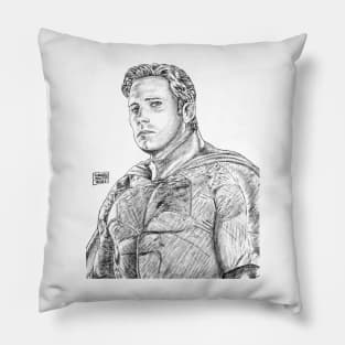 Ben Affleck Batman sketch style Pillow