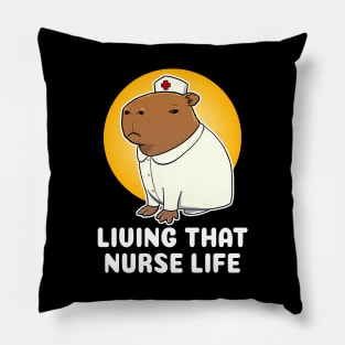 living that nurse life Capybara Nurse Costume Pillow