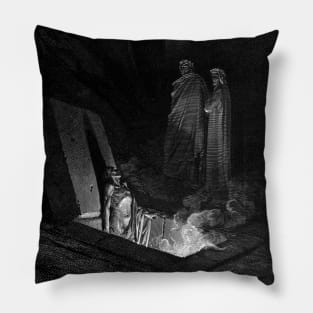 High Resolution Gustave Doré Illustration Farinata Degli Uberti Pillow