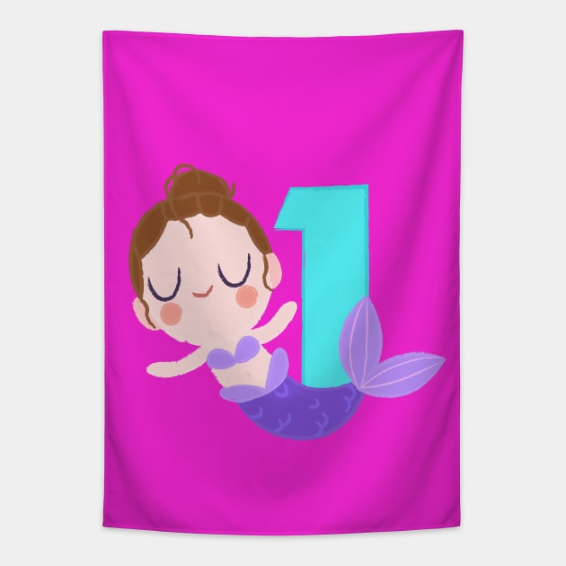 Mermaid Series: Number 1 Tapestry by TheMioStore