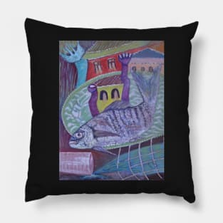 The drainpipe nocturne Pillow