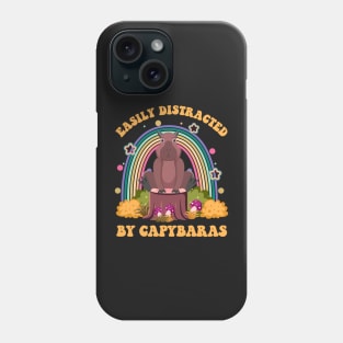 easily distracted by capybaras Phone Case