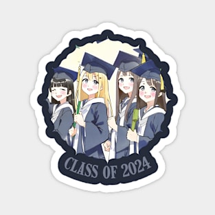 Anime Girls Graduating Class 2024 Magnet