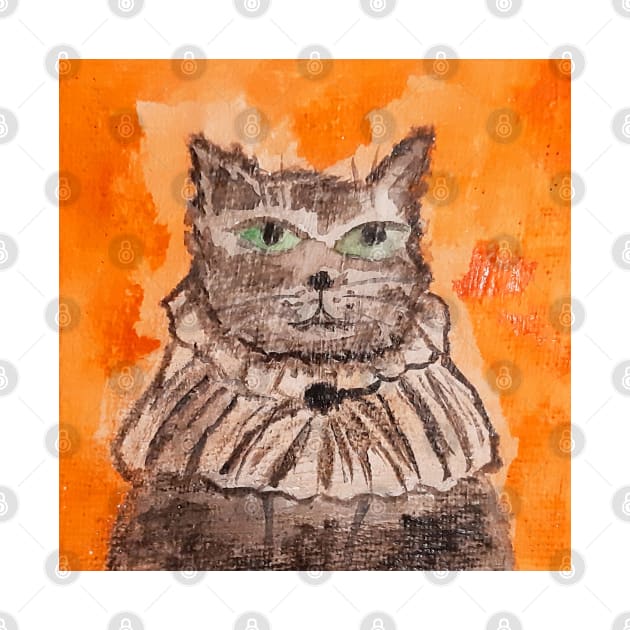 Halloween, halloween gift, halloween idea, watercolor, cat, pet, animal, cats, kitty, holiday, holidays by grafinya