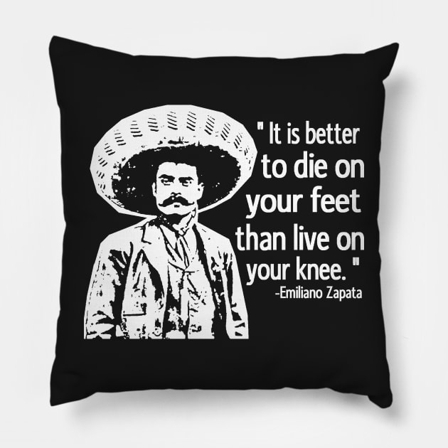 Emiliano Zapata-23 Pillow by truthtopower